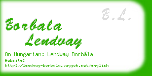 borbala lendvay business card
