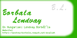 borbala lendvay business card